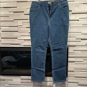 L.L. Bean Dark Blue Straight Leg Jeans new without tags size 16